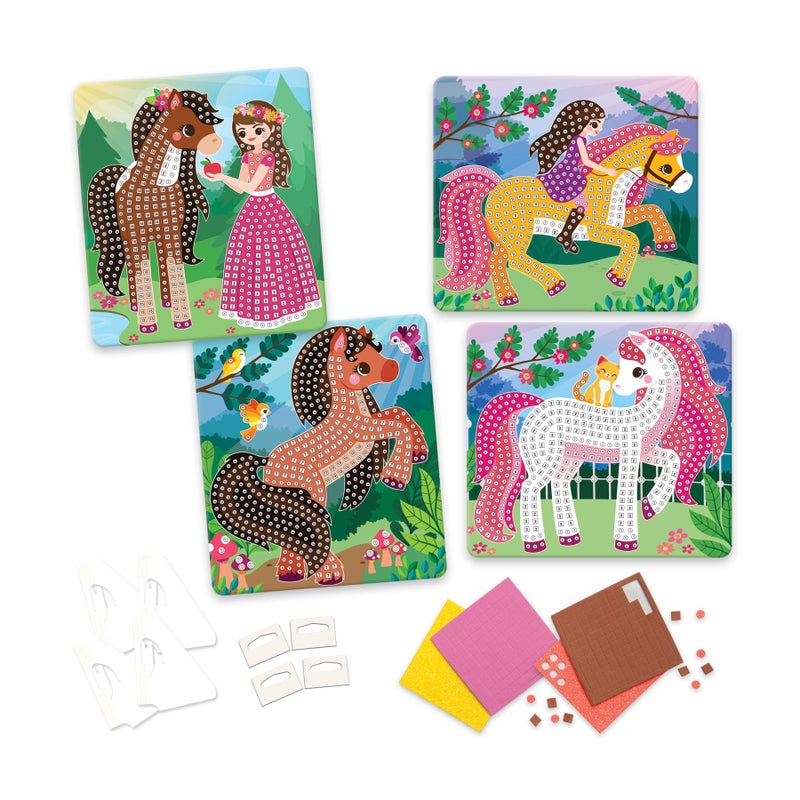 ORB 50993.0 Sticky Mosaics Horses, Multi, Brown/Yellow/Pink/Green, 12" x 2" x 10.75" - Image 2